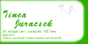 timea juracsek business card